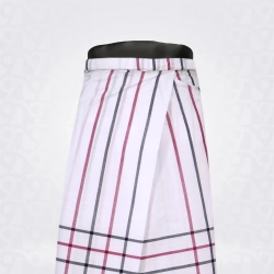 White-Biscut Checked Cotton Lungi